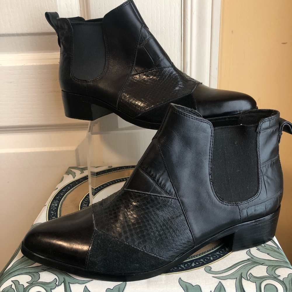 Coach Suffolk Patchwork leather booties shoes